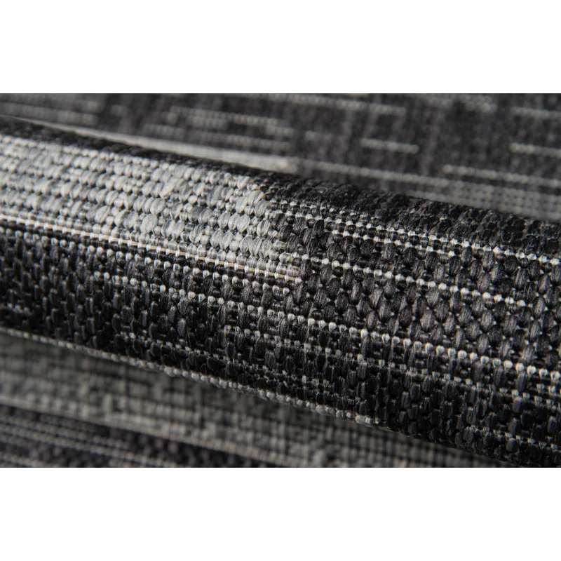 Momeni Villa Monaco Geometric Charcoal Area Rug