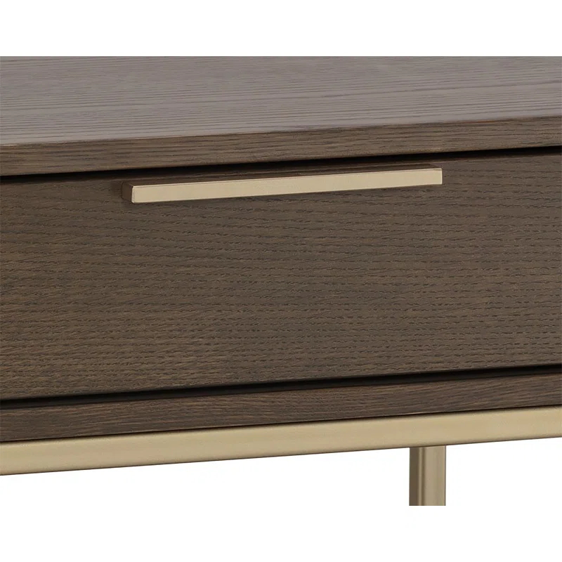 Transitional Rebel 23.5" Cream Oak Wood 1-Drawer Nightstand