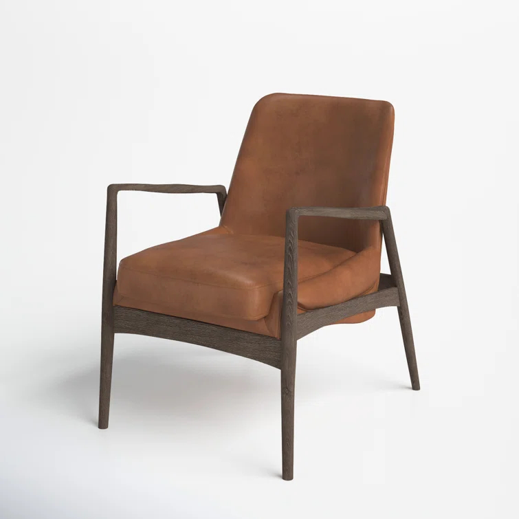 Ermine Genuine Leather Armchair