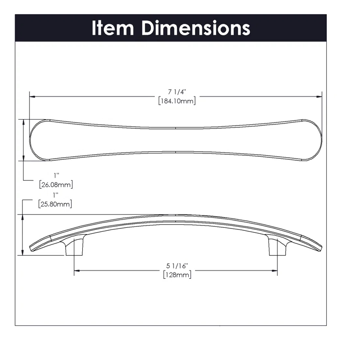 Brushed Golden Brass Modern Bar Handle with Mounting Hardware