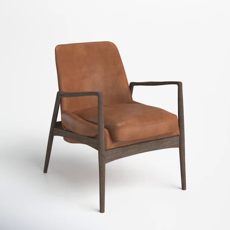 Ermine Genuine Leather Armchair