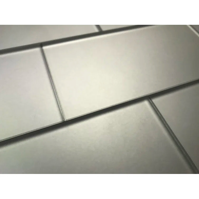 Forever Matte 3 in. x 6 in. Diamond Grade Glass Straight Edge Subway Decorative Kitchen & Bathroom Wall Tile