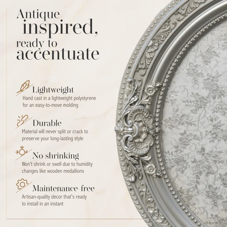 Round Chandelier Ceiling Medallion