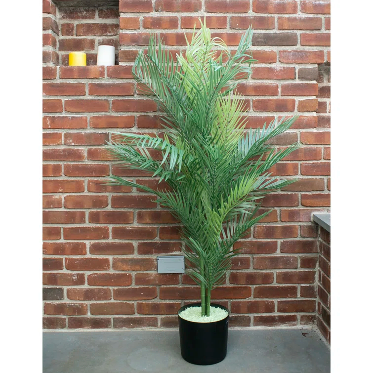 Panama 53'' Faux Palm Tree Tree in Fiberstone Vase
