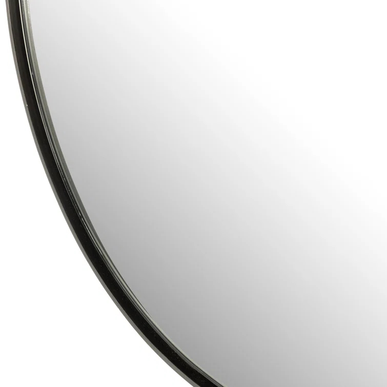 Rectangular Antique Silver Wood Wall Mirror