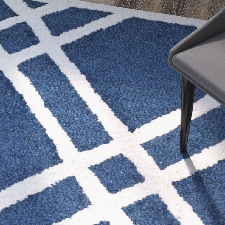 Sanyla Hand Tufted Wool Geometric Rug