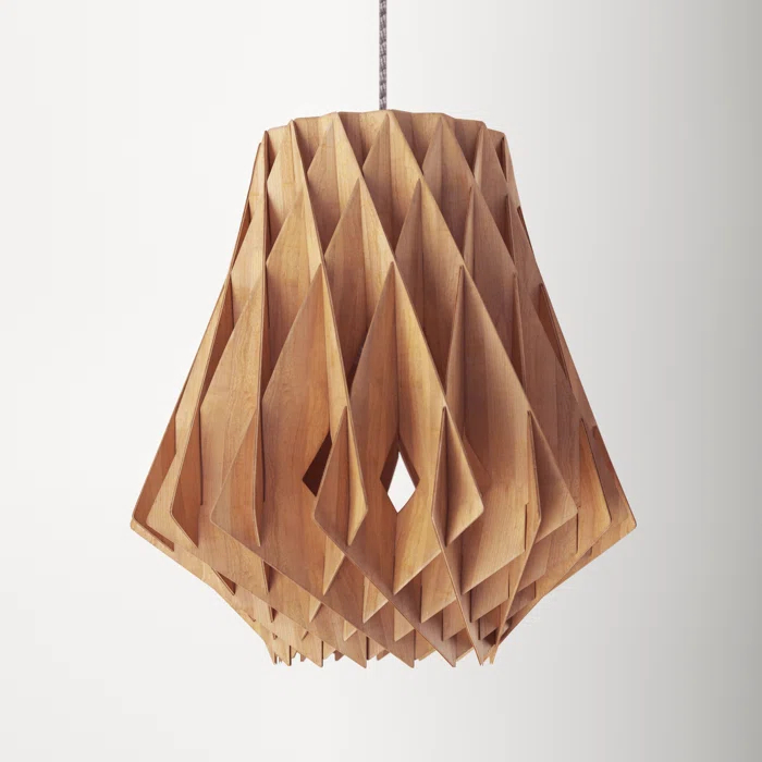 Gwyn Single Light Wood Dimmable Pendant