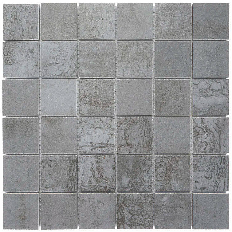 Angela Harris Alloy 2" x 2" Porcelain Metal Look Mosaic Wall & Floor Tile Tile ( 0.92 sq. ft. / box )