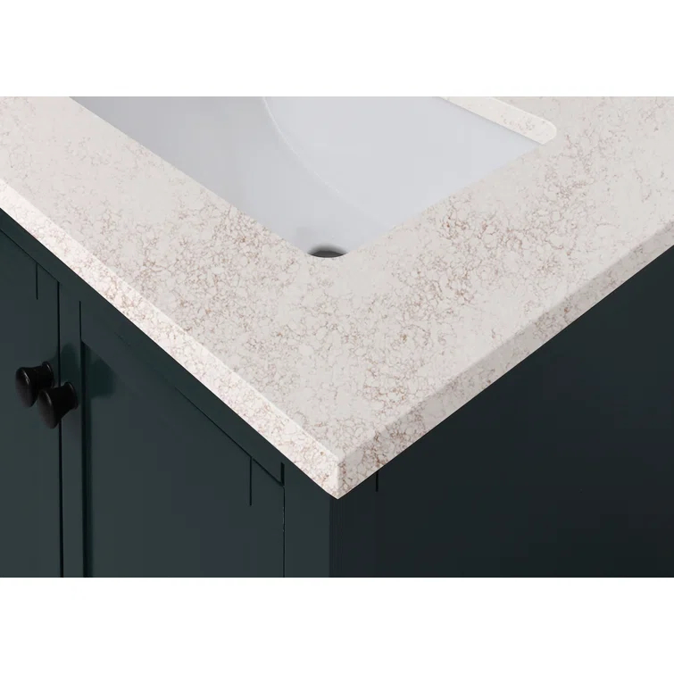 31'' Quartz Single Bathroom Vanity Top with Sink