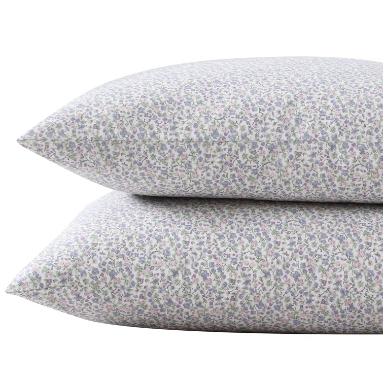 Laura Ashley Printed Cotton Percale Pillowcase Set (Set of 2)