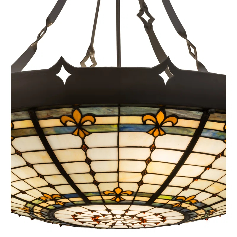 Timeless Bronze 40" Glass LED Indoor/Outdoor Pendant
