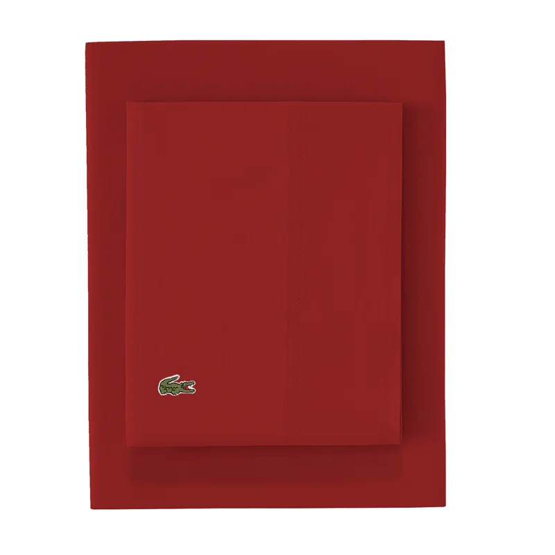 Lacoste Cotton Percale 200 Thread Count 100% Cotton Sheet Set