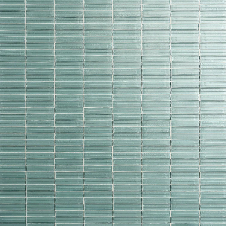 Tara Stacked 11.61" x 11.73" Molten Glass Mosaic Wall Tile (0.95 Sq. Ft. / Sheet)