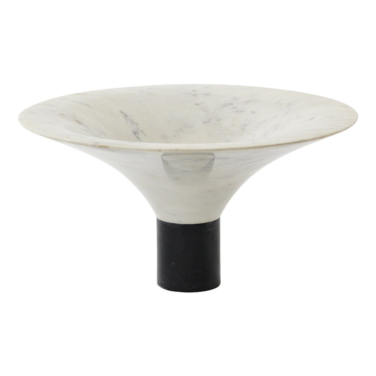 Marble Flared Bowl-White
