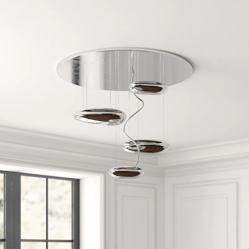 Ross Lovegrove 22" Polished Aluminum LED Chandelier