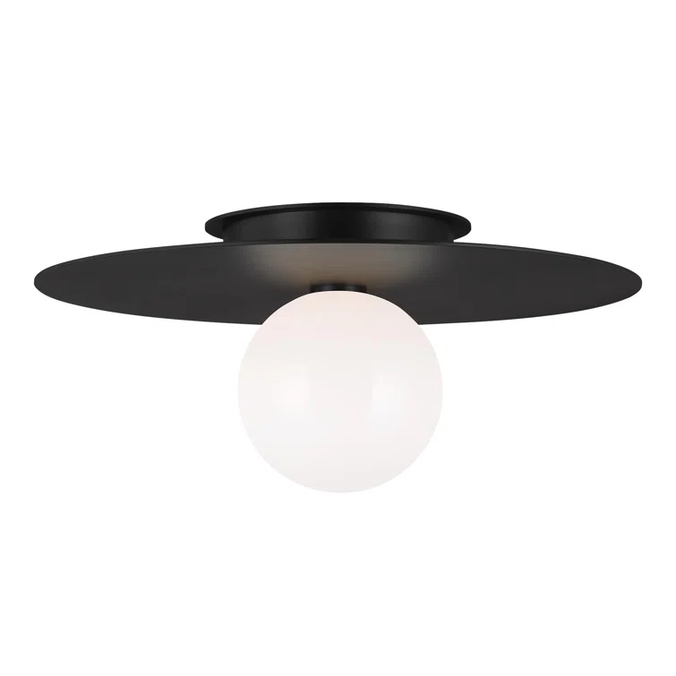 Nodes Flush Mount Light by Kelly Wearstler - Black / 17.5"Dia