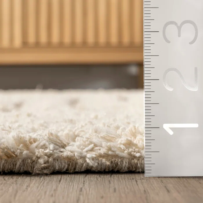 Arvin Olano x Rugs USA Riley Textured Shag Ivory Area Rug