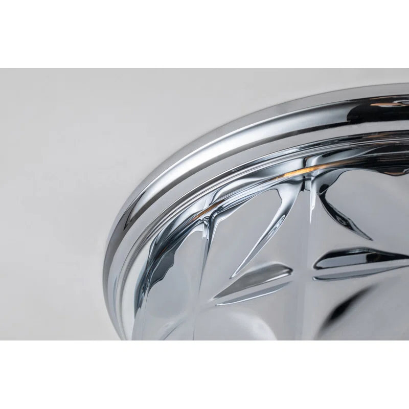 Polished Chrome 3-Light Indoor/Outdoor LED Flush Mount