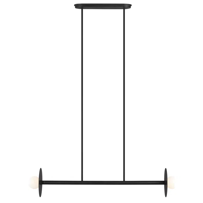 Nodes Medium Linear Chandelier by Kelly Wearstler - Black