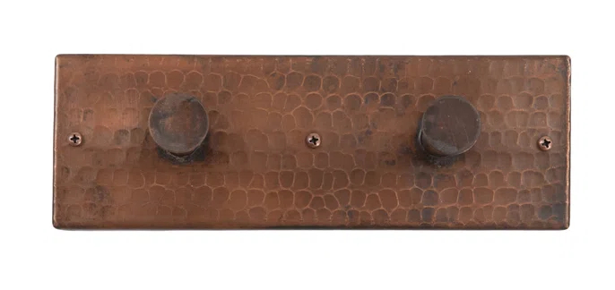 Hammered Copper Double Robe/Towel Hook