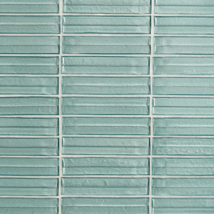 Tara Stacked 11.61" x 11.73" Molten Glass Mosaic Wall Tile (0.95 Sq. Ft. / Sheet)