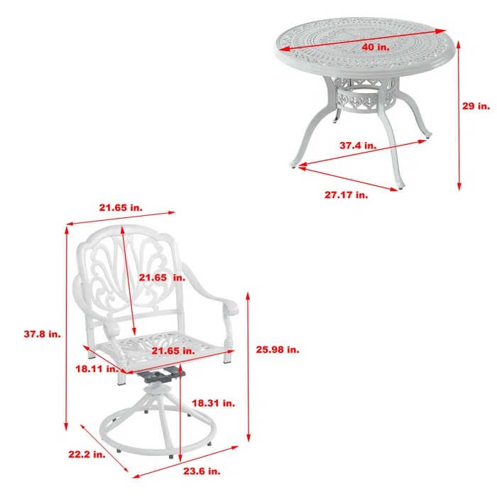 Miller 4 - Person Round Outdoor Dining Set