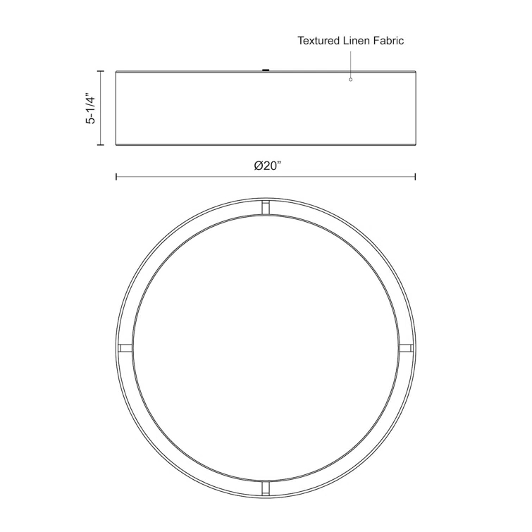 Dalton Fabric LED Flush Mount