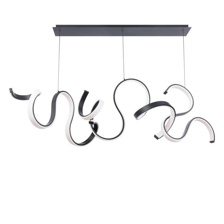 Tempest 1 - Light Black LED Kitchen Island Pendant