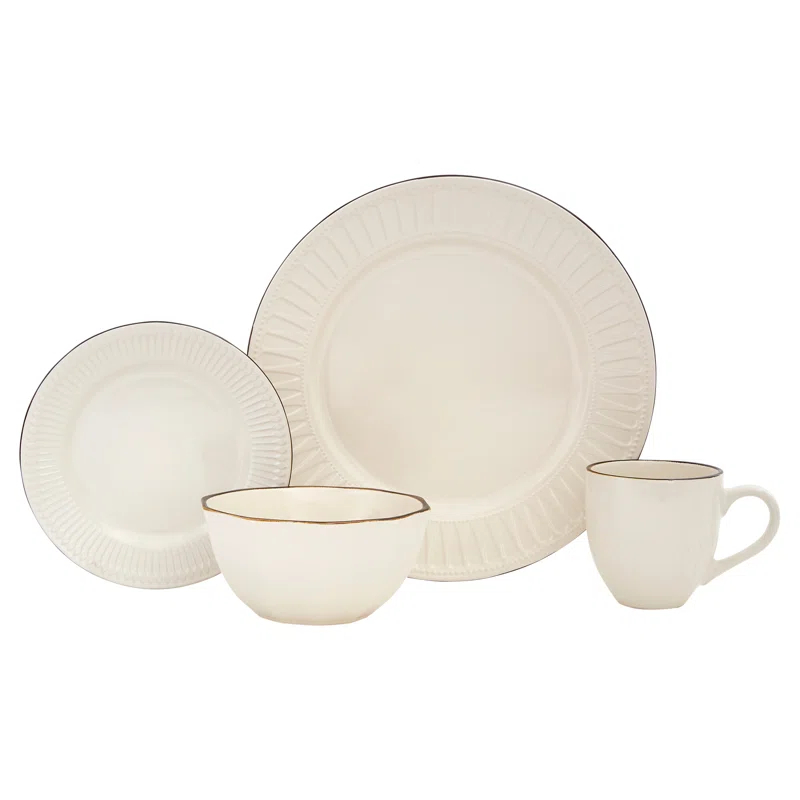 Baum 16 Piece Ceramic Dinnerware Set - Service for 4 (Set of 4)
