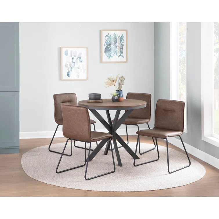Upper Strode 17.5'' H Tufted Faux Leather Upholstered Side Chair