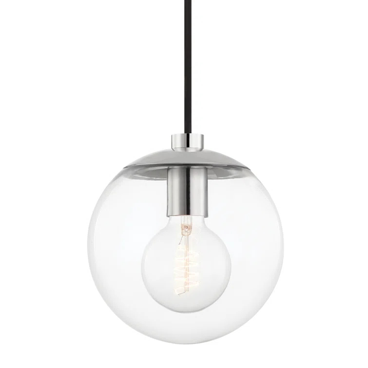 Lia Pendant Light - Clear / 1 Light / Polished Nickel
