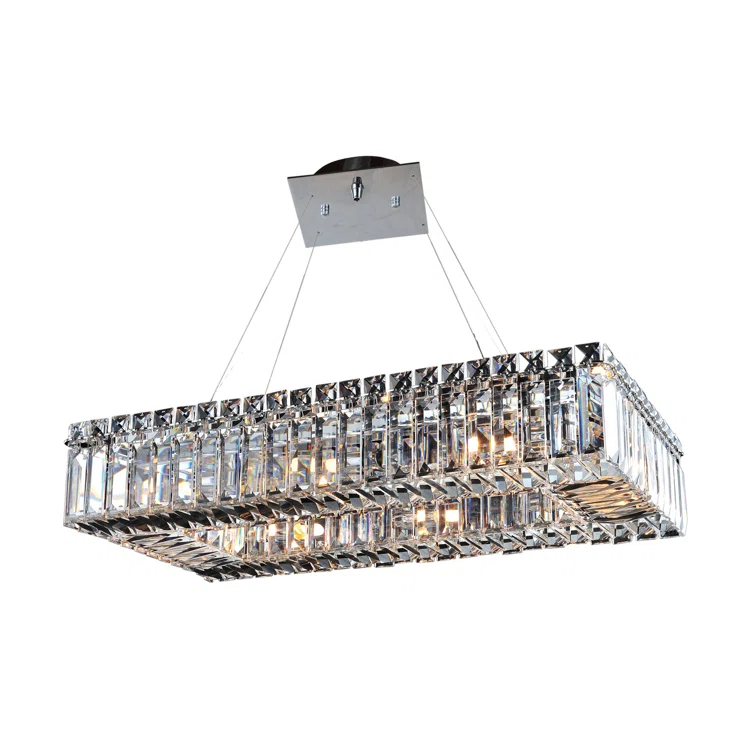 Baguette 8 - Light Chrome Single Pendant