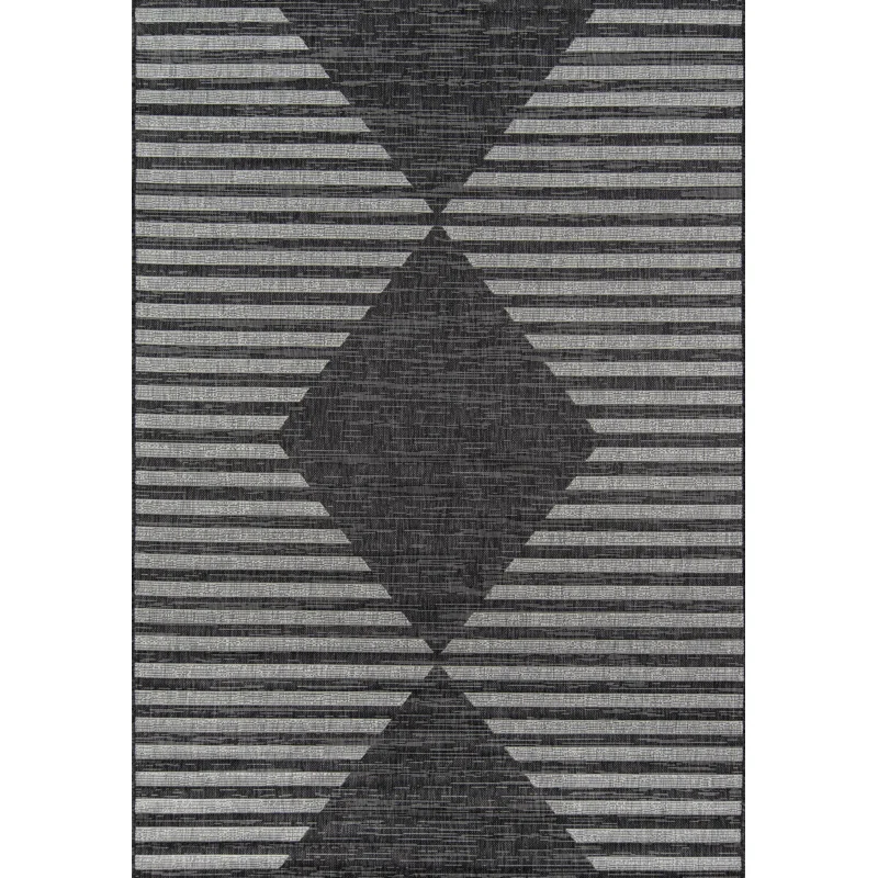 Momeni Villa Monaco Geometric Charcoal Area Rug