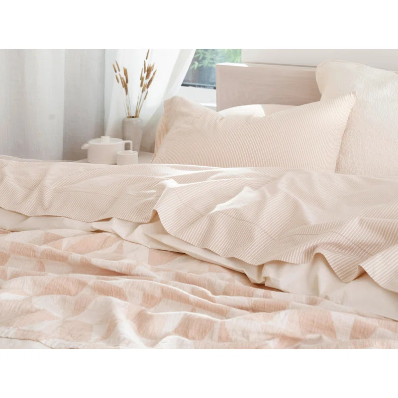 Pismo 100% Cotton Woven Organic Throw Blanket