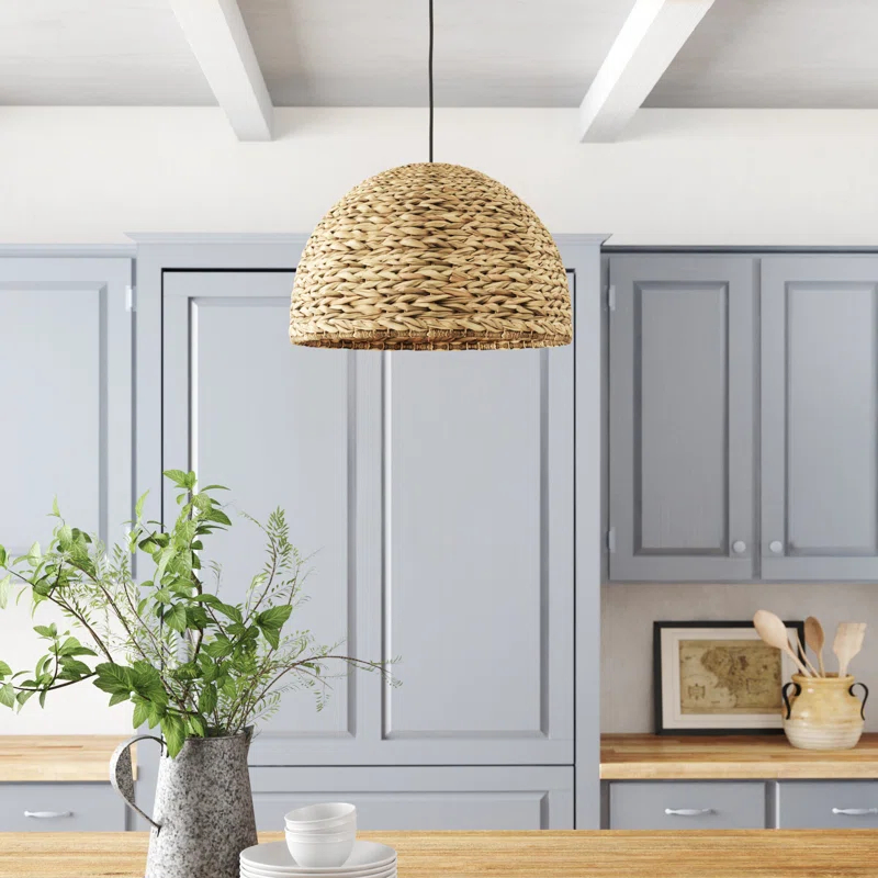 Shoreline Single Light Seagrass Pendant