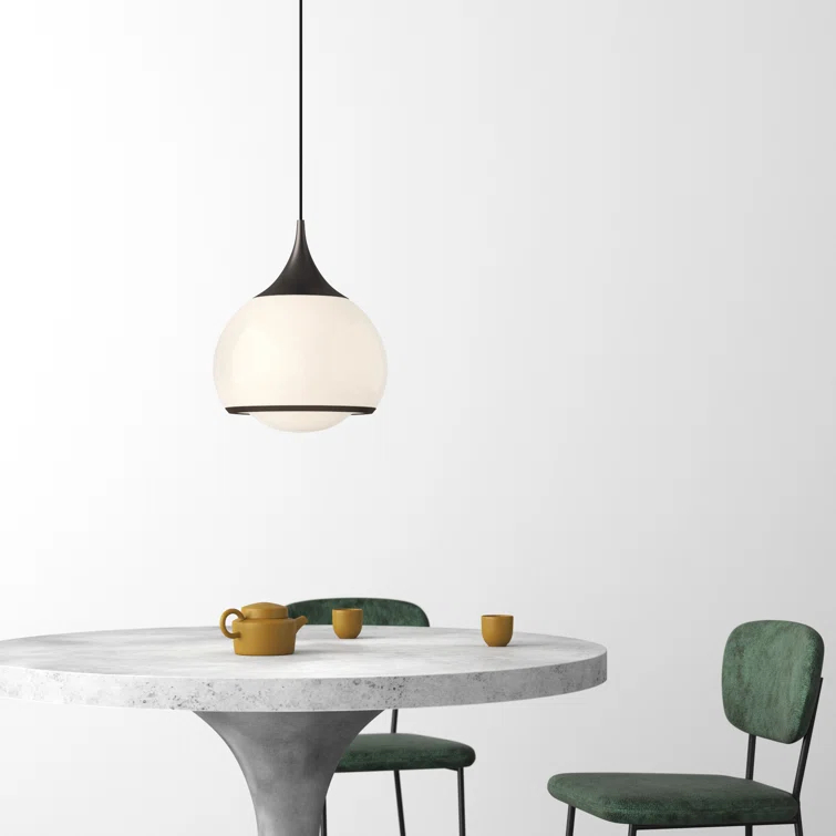 Kegan Single Light Glass Dimmable Pendant