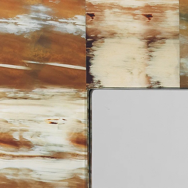 Wood Flat Wall Mirror