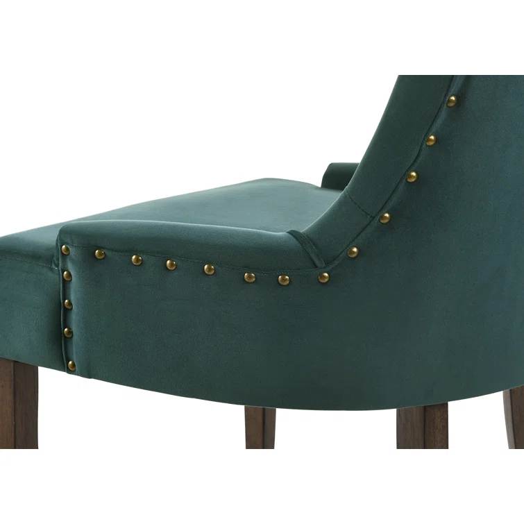 Laing 18'' H Tufted Velvet Upholstered Side Chair