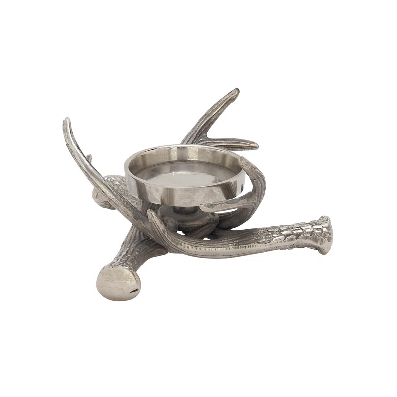 Aluminum Metal Antler Decorative Candle Holder