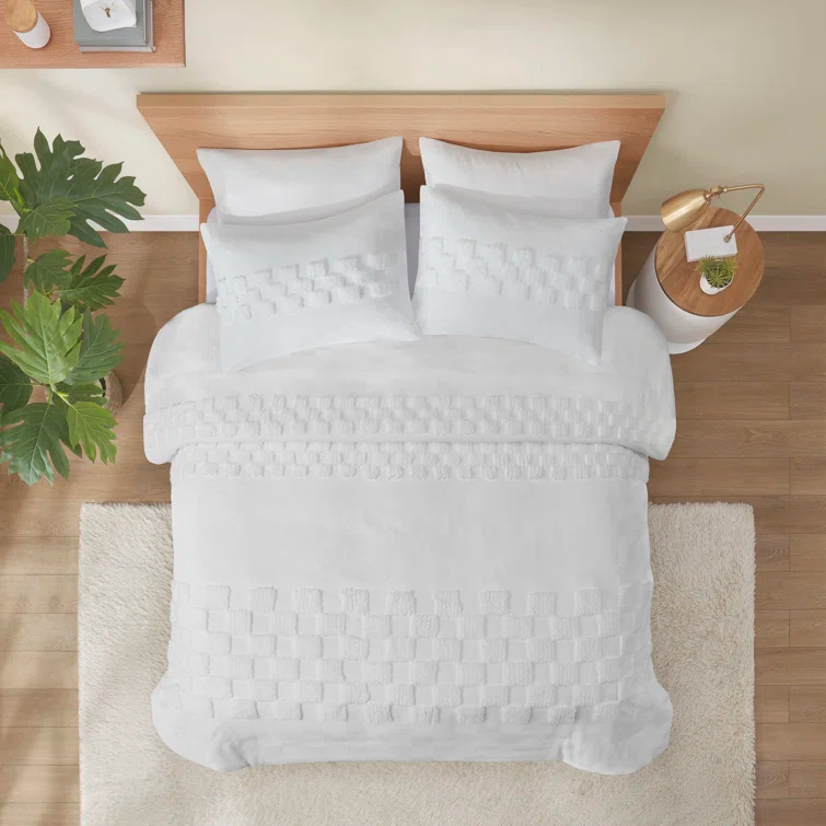 3 Piece Chenille Duvet Cover Set