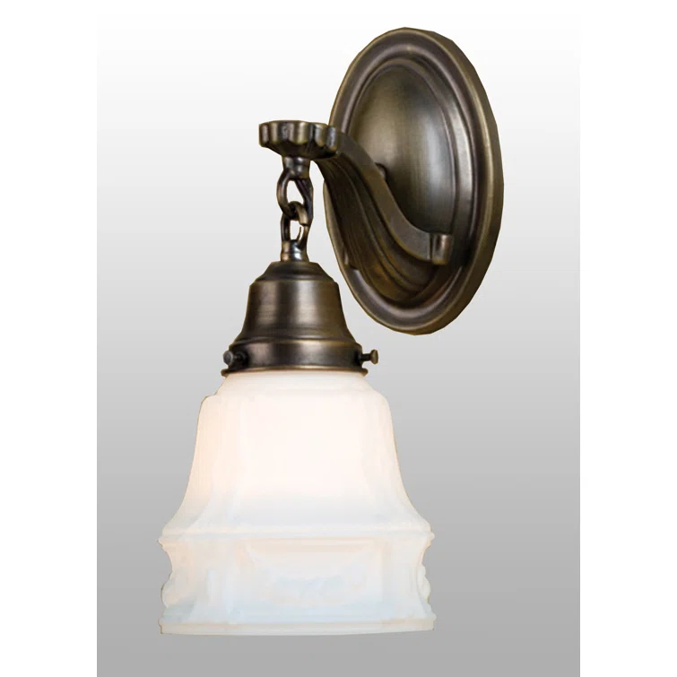 Schoolhouse & Early Electric Solid Brass Armed Sconce