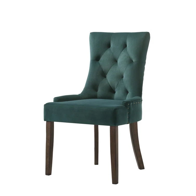 Laing 18'' H Tufted Velvet Upholstered Side Chair
