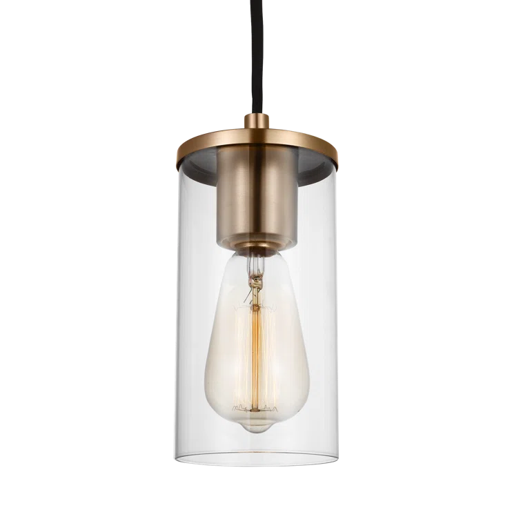 Zire Mini 4" Satin Brass Indoor/Outdoor Pendant Light