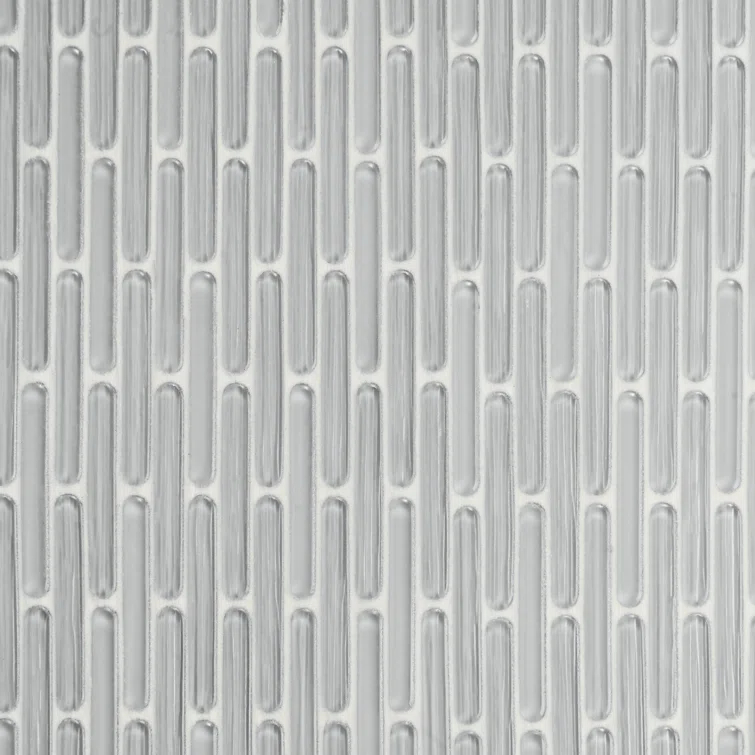 Reed 11.81 in. x 12.04 in. Polished Glass Wall Mosaic Tile (0.98 Sq. Ft. / Each)