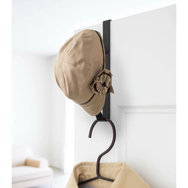 Yamazaki Home Over The Door Hook - Hanging Coat Rack, Steel, Over-the-Door