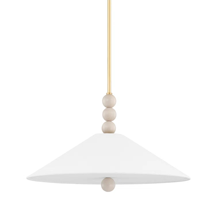 Barbes Pendant Light - White / 22" Dia