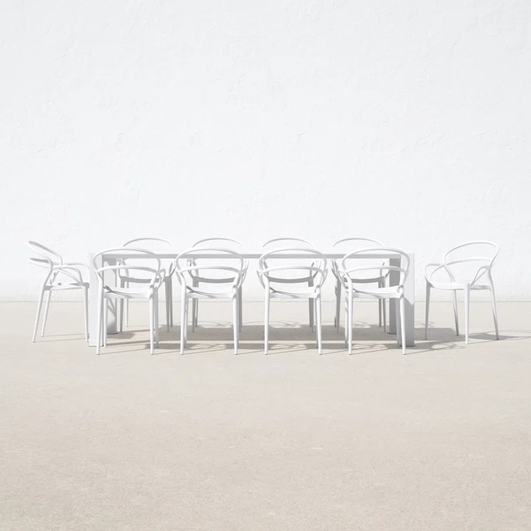 Comet 118'' Rectangular 10 - Person Outdoor Dining Set