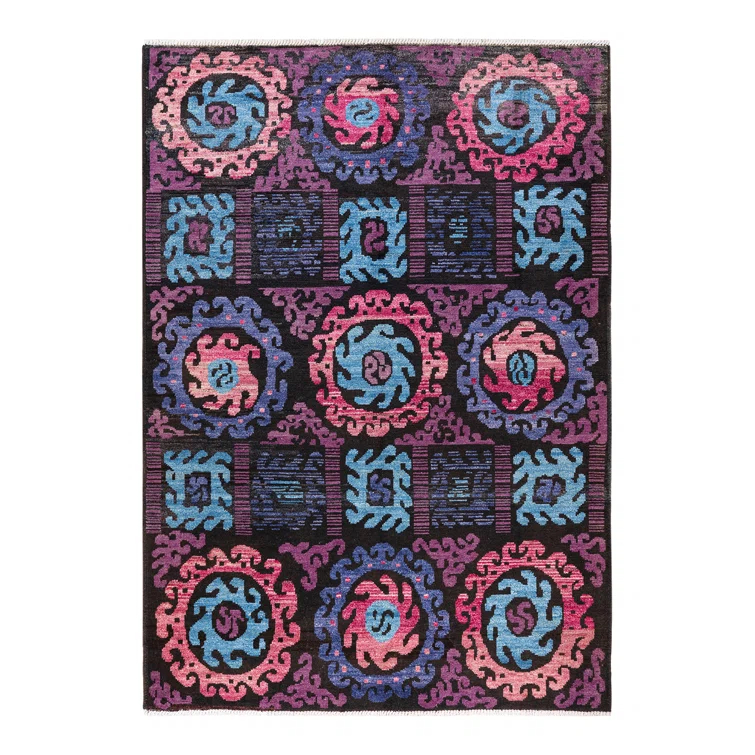 Vernabelle One-of-a-Kind 6' 5" X 9' 1" Hand Knotted Area Rug