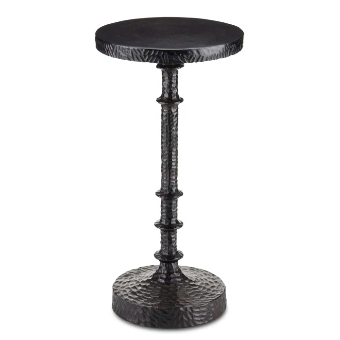 Gallo Round Black and Bronze Accent Table