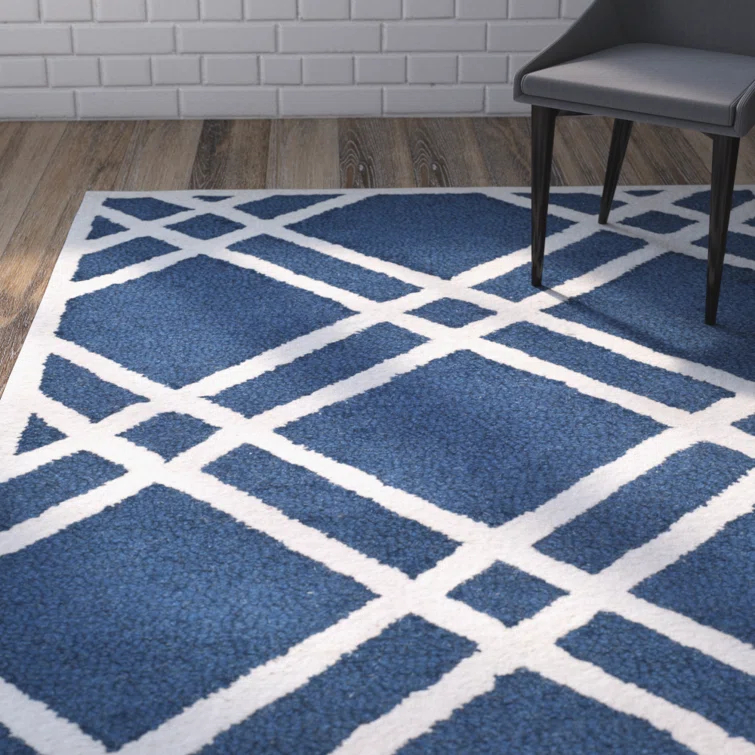 Sanyla Hand Tufted Wool Geometric Rug